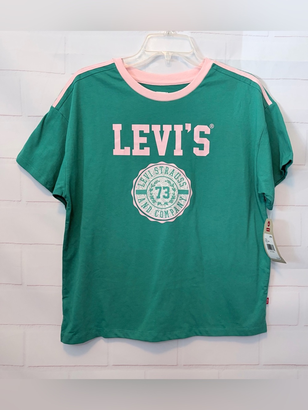 Girls Levi’s Sporty Logo Varsity Oversized T-Shirt Size XL NWT